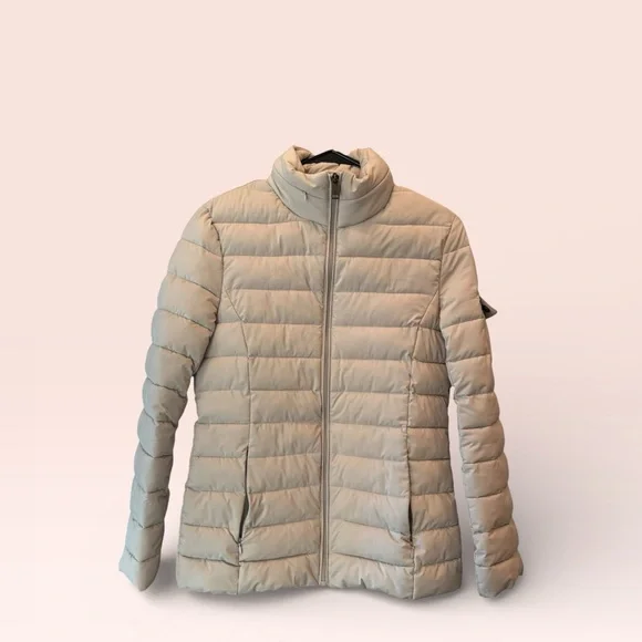 Lauren Ralph Lauren Puffer Jacket Beige - Picture 2 of 9